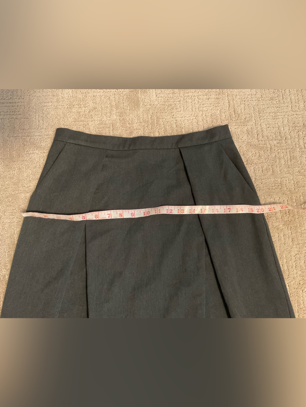 Sarah Pacini Skirt Gray A‑Line Fits M/L EUC Old Money Minimalist Luxury Timeless - Picture 5 of 6